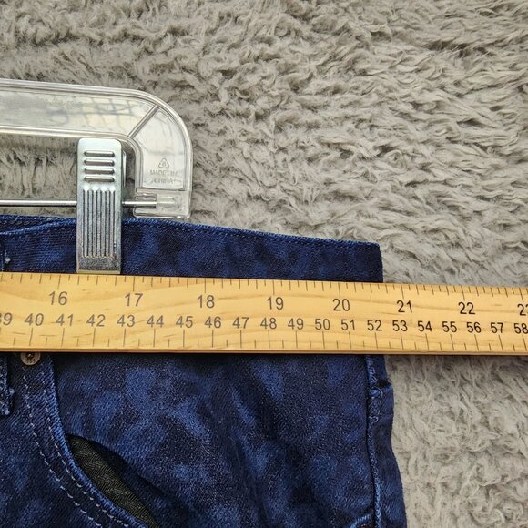 Gap Jeans Womens 35 Blue Cheetah Print Always Skinny Cotton Blend - Picture 5 of 14